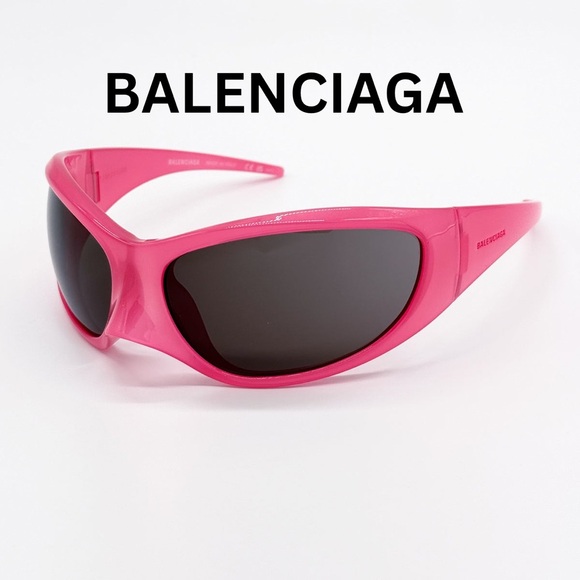 Balenciaga Accessories - Balenciaga Pink Oversized Cat Eye Sunglasses